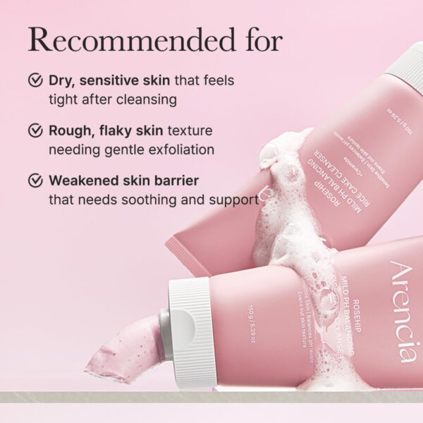 Rosehip Mild PH Balancing Rice Cake Cleanser - Зображення 6