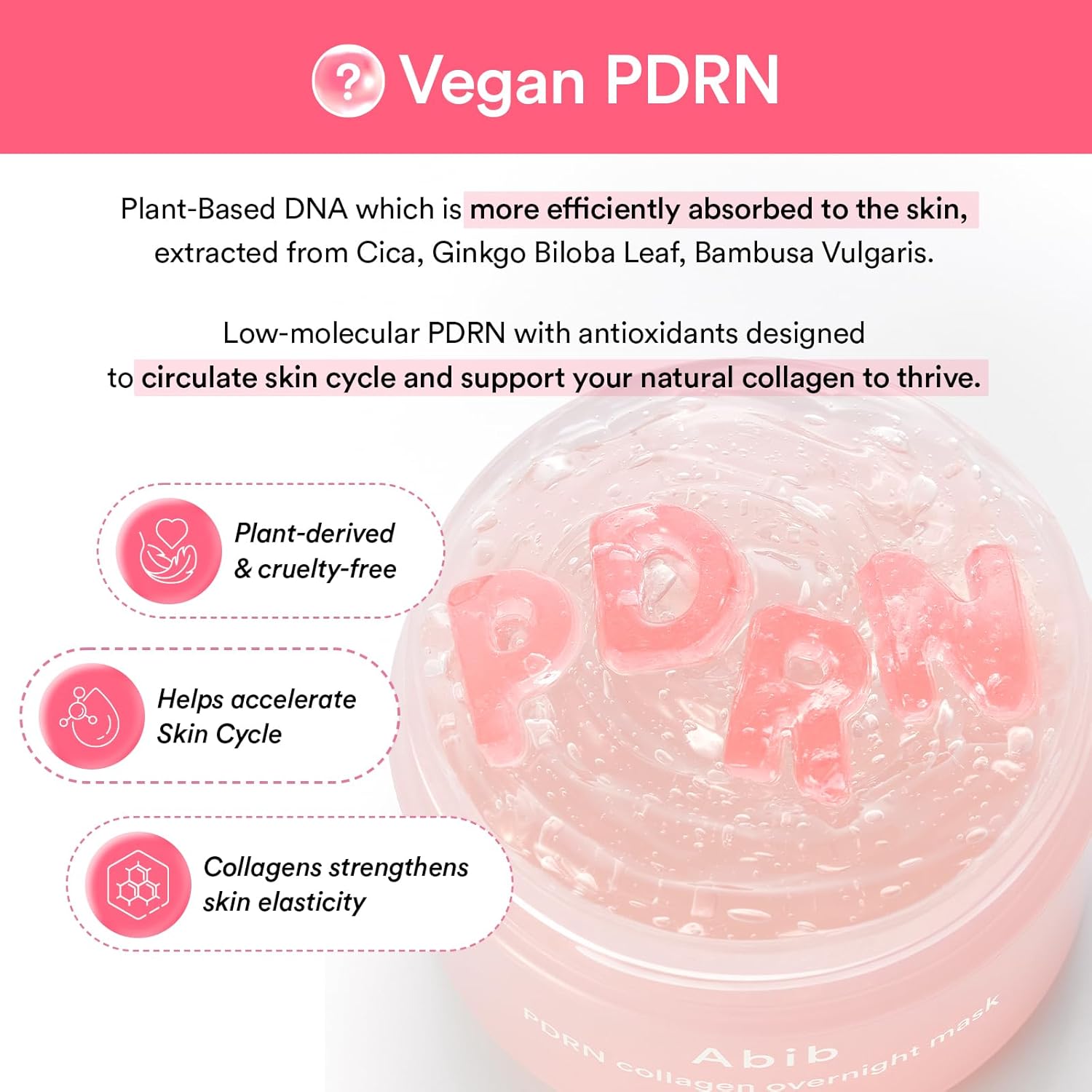 PDRN COLLAGEN OVERNIGHT MASK FIRMING JELLY - Зображення 4