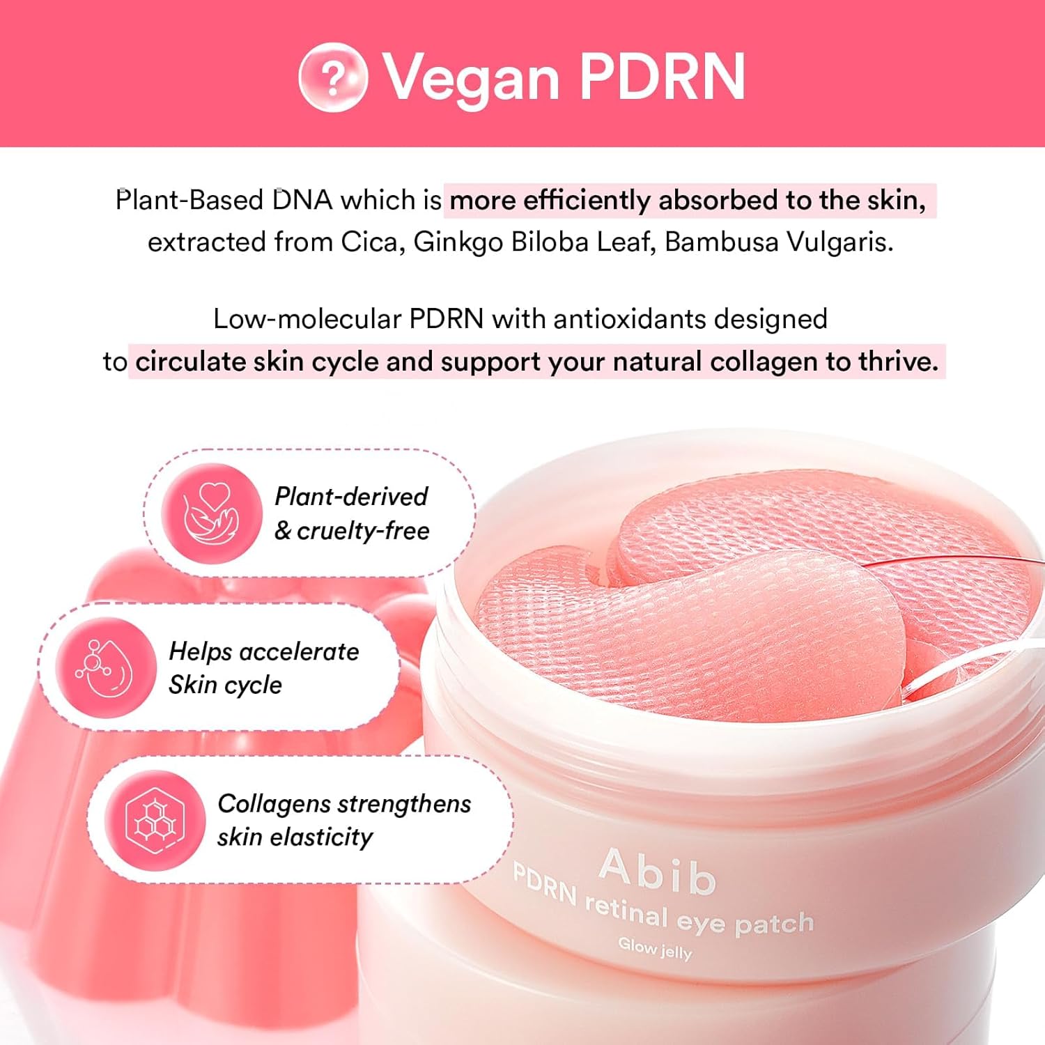 PDRN RETINAL EYE PATCH GLOW JELLY - Зображення 5