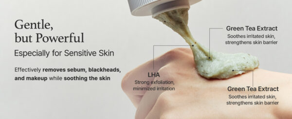 Green Tea + LHA Deep Pore Rice Cake Cleanser - Зображення 6