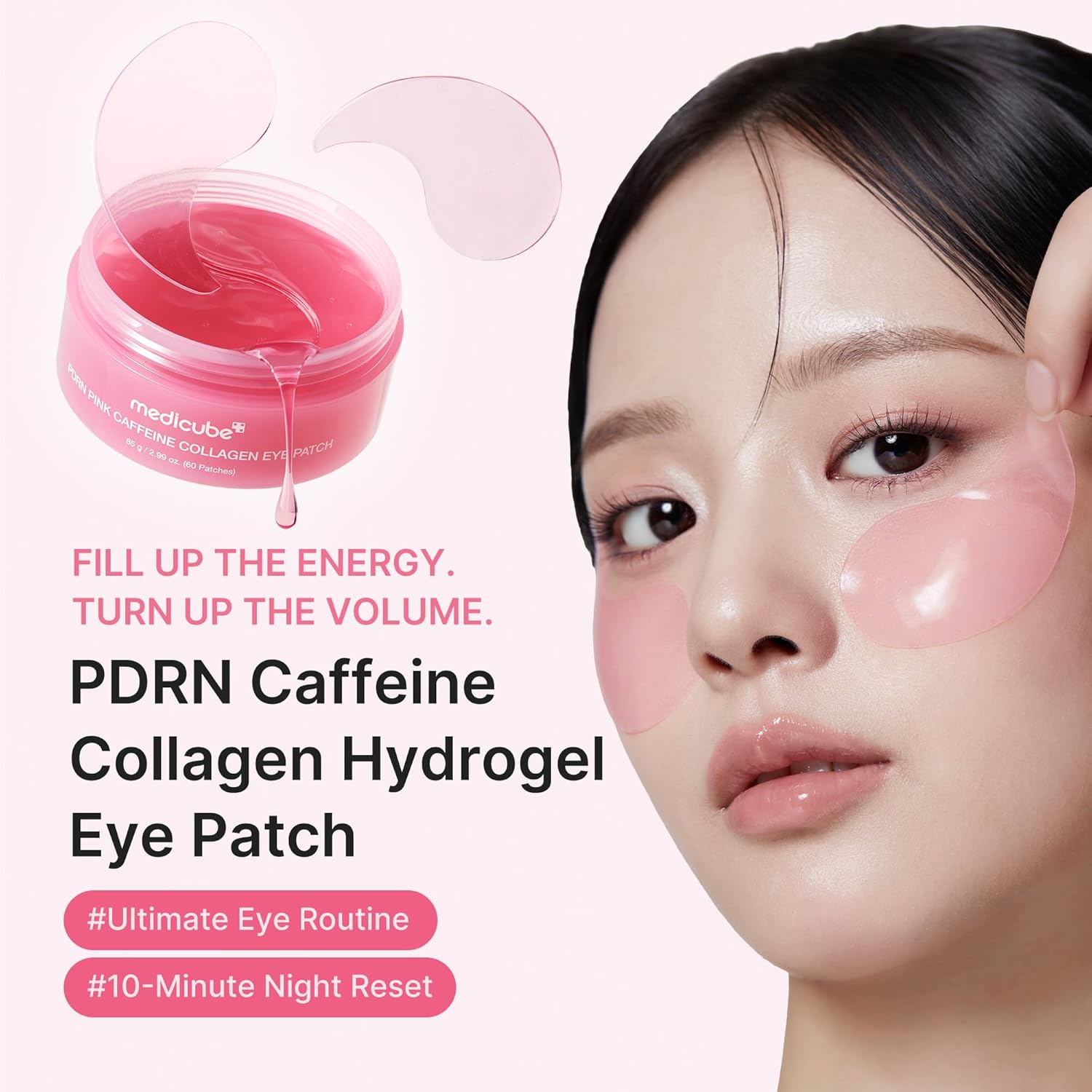 PDRN PINK CAFFEINE COLLAGEN EYE PATCH - Зображення 2